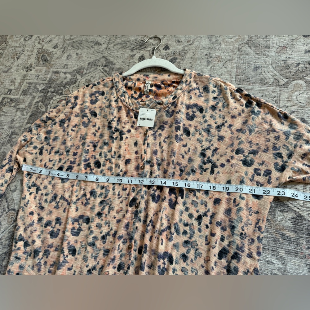 FP Intimately Leopard Printed Maxi Top Robe Duster, Size Small - Picture 9 of 11